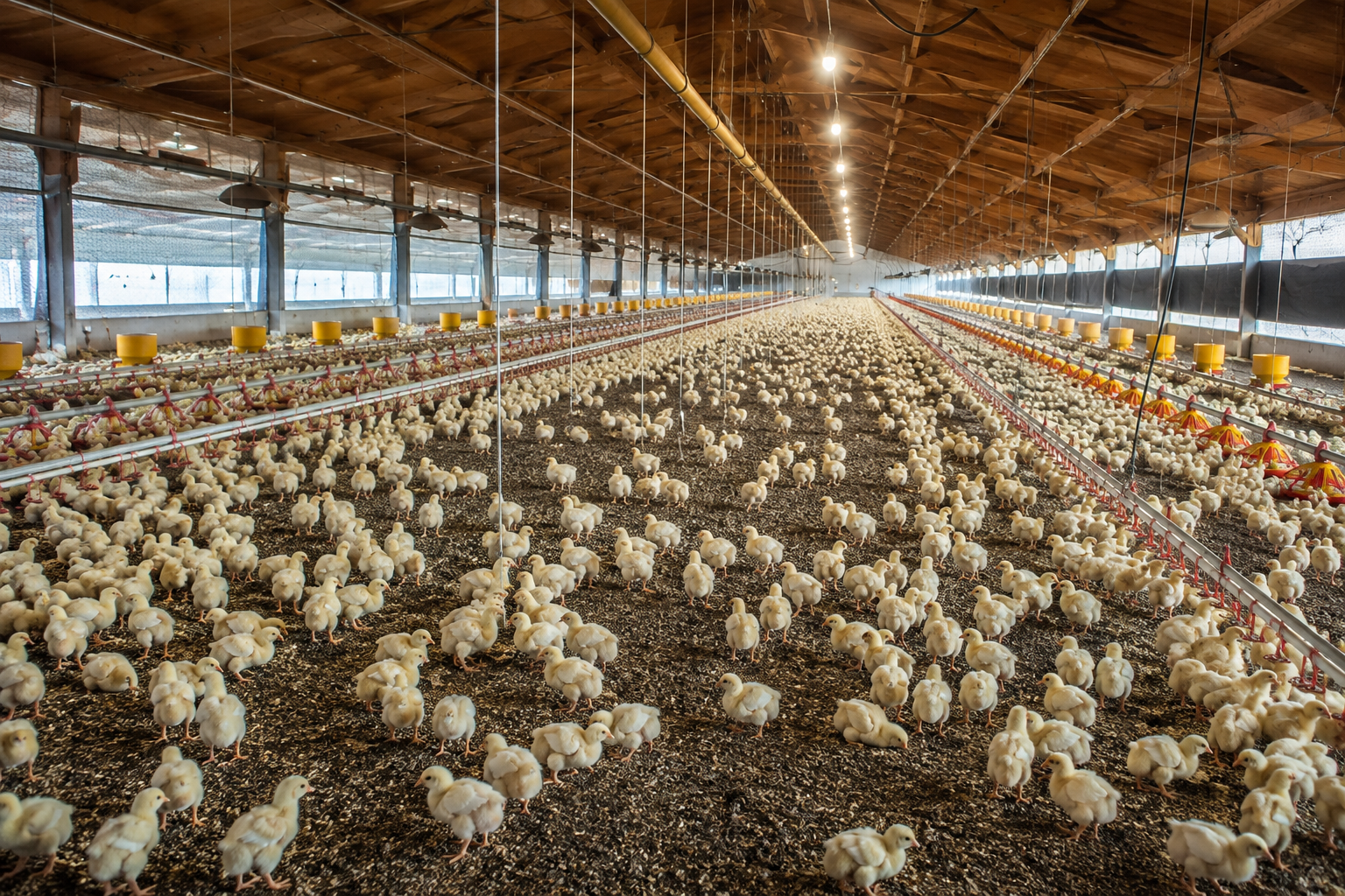 Instalación para producción de pollos parrilleros